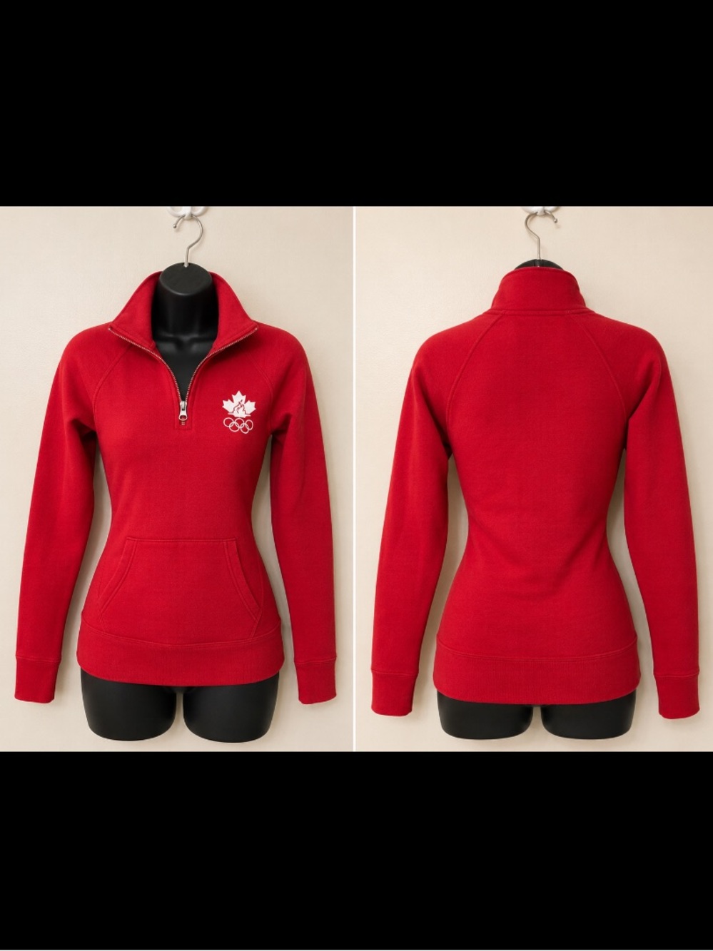 Vintage HBC Team Canada Vancouver 2010 Olympics Woman’s Quarter Zip Fleece Small